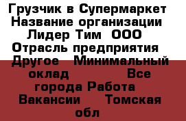 Грузчик в Супермаркет › Название организации ­ Лидер Тим, ООО › Отрасль предприятия ­ Другое › Минимальный оклад ­ 19 000 - Все города Работа » Вакансии   . Томская обл.